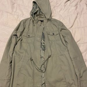 Olive green women’s utility jacket